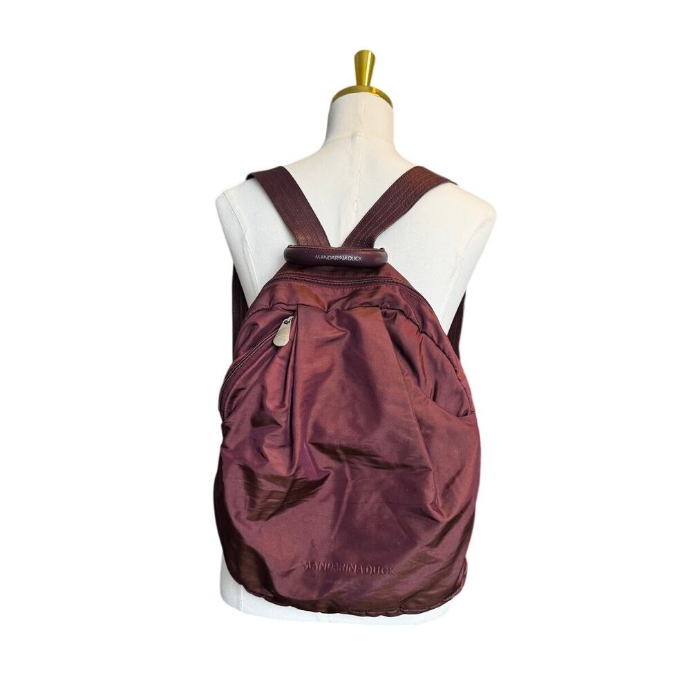 Mandarina Duck Plum Nylon Backpack Convertible Shoulder Bag Lightweight Travel